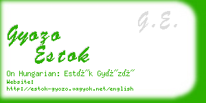 gyozo estok business card
